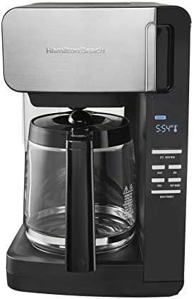 Hamilton Beach Cafetera programable ultra de 12 tazas con fácil acceso,  negro e inoxidable 46203 : Hogar y Cocina - Amazon.com