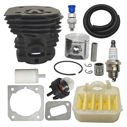 Alesaggio del cilindro 44mm Kit cilindro pistone da 44 mm for Hus350 351 353 346XP for Jonsered CS2150 valvola di decompressione della linea motosega parte sostituzione (parti)