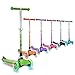 3StyleScooters® RGS-1 Monopattino per Bambini a 3 Ruote - Perfetto dai 3 Anni in su, Ruote Lampeggianti LED, Design Pieghevole e Leggero, Manubrio Regolabile (Verde)
