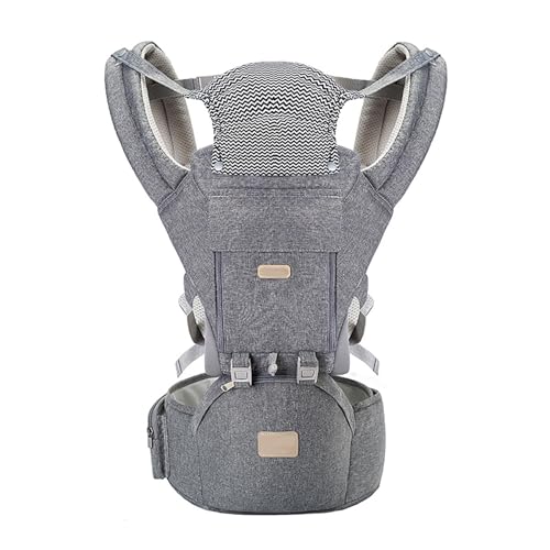 Babytrage Hüftsitz 12-in-1,Ergonomische Babytrage mit M-Sitz & Hüftsitzfunktion, verstellbare Gurte, atmungsaktiv, ideal für Zuhause & Unterwegs, geeignet für Neugeborene bis 36 Monate