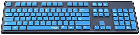 Anti Dust Waterproof Silicone Keyboard Protector Skin Cover for Dell Keyboard KB212-B KB4021 US Version (Blue)