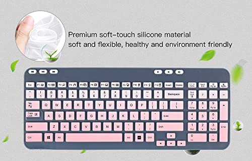 Keyboard Cover For Logitech Mk360 K360, Ultra Thin Keyboard Cover Skin For Logitech Mk360 K360 Keyboard Cover Protector, Logitech Logitech Mk360 K360 Accessories, Ombre Pink #TOP3