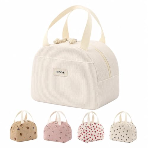 KINHARD Sac Repas Isotherme 6,5L, Sac Lunch Box Beige Simple