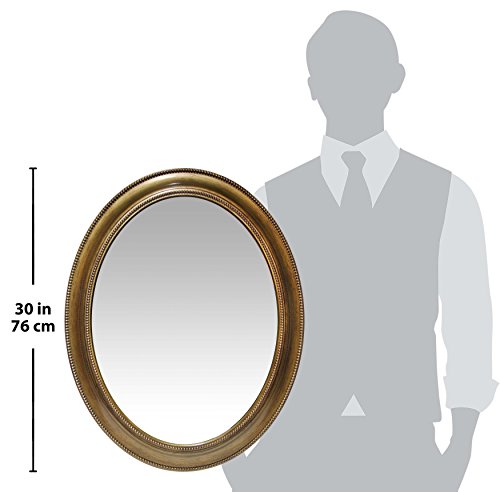 Infinity Instruments Sonore 30 Inch Antique Gold Wall Mirror #TOP5