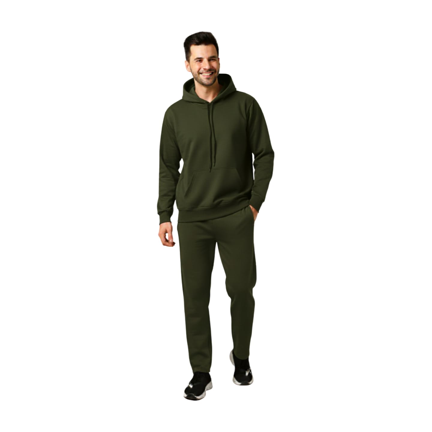 Solid Track Suit for Men | Warm Fleece Tracksuit Set | Full Sleeve Hoodie-M4904-picture-26