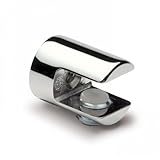 ø 20mm x 26mm Glasplattenträger rund, ø 20mm x 26mm, für 6-10 mm Glas, Zink glanzverchromt