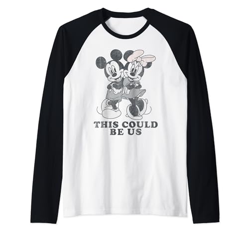 T-shirt baseball raglan Mickey et Minnie Mouse Disney pour couples