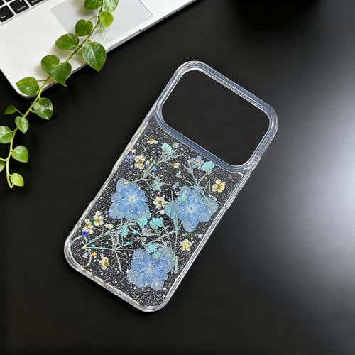 Coque iPhone 17 Pro Max esthétique florale bleue pour look printanier - 2