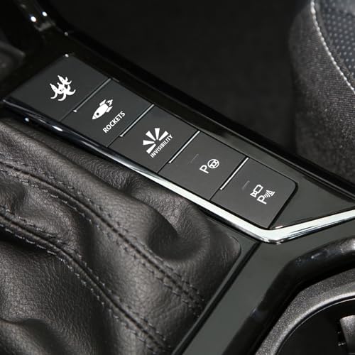 Image of Novelty Stickers for Car or Truck Unused Button Car Interior Console Switch Decals Truck Dashboard Switch Control Stickers Car Interior Stickers (15 Patterns,1PC)