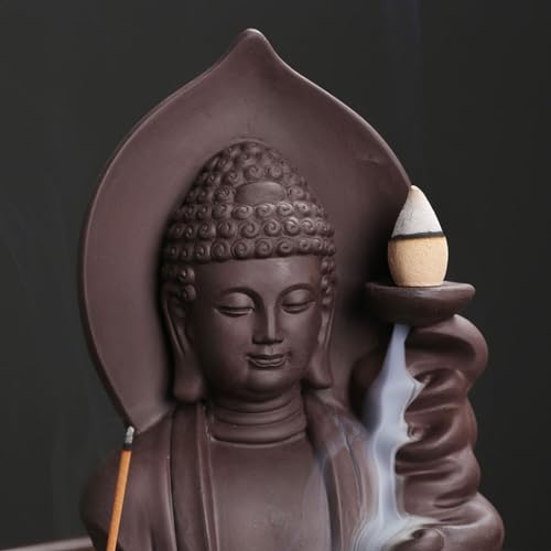 Accessoires de méditation avec porte-encens à reflux en bois TUSUOD