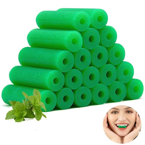 20 Stück Aligner Chewies, Grün Kieferorthopädische Kauartikel Wiederverwendbar Aligner Tablett Sitzer Minzduft Chewies Waschbar Aligner Chompers für Zahnspangen Unsichtbare Zahnspange beißt