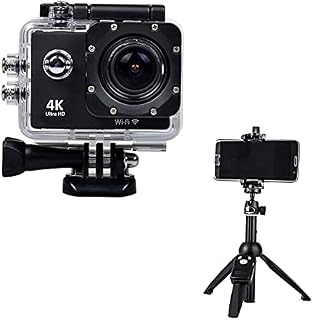 Raptas 4K WiFi Waterproof Action Sport Camera, 2in1 Multipurpose H8 Mini Tripod Stand (1 Year Warranty)