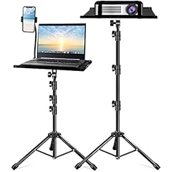 Tripode Para Ordenador Portatil Tripode Proyector,Tripode para Proyector,Soporte Proyector Suelo Ajustable Portátil,Altura Ajustable de 65cm a 130cm,Viene con una Banda Elástica,una Almohadilla de Esponja