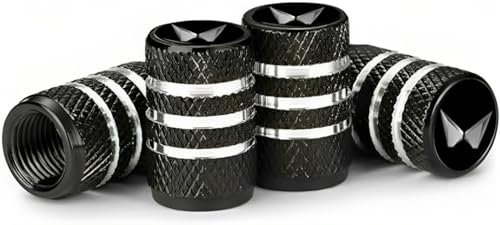 Greenworld Premium Black Chorme Metal Car Tyre Valve Caps Featuring Car Logo Emblems - Durable, Stylish, and Universal Wheel Thar Accessories (New-Mahindra)