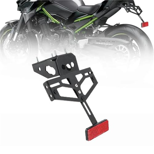 Support de plaque Kawasaki Z900 en alliage robuste avec finition noire mate
