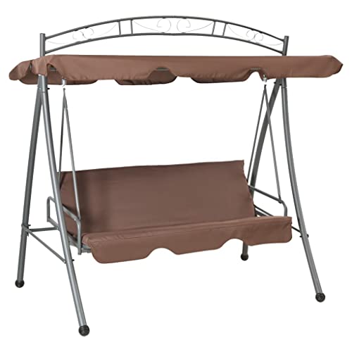 Générique Balancelle Convertible d'extérieur avec auvent Café,Maison & Jardin, Pelouses & Jardins, Vie en extérieur, Balancelles de Jardin, Brun (Poids 32.2KG)