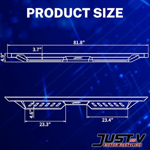 Estribos Drop Down Just-V para Toyota Tacoma 2005-2023 miniatura 5