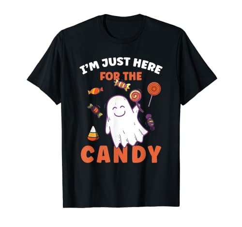 I'm Just Here For The Candy Comida divertida de Halloween Camiseta