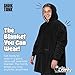 THE COMFY Original | Oversized Microfiber & Sherpa Wearable Blanket, Seen On Shark Tank, One Size Fits All (Black)