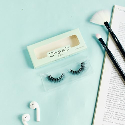 Image of Beauty False Eyelash For Women-Natural & Lightweight Faux Mink Fake Eyelashes /Long Lasting Eye Makeup Lash 5D / Soft & Comfortable Black Reusable Cat Eye Lashes -Fluttery & Wispy (Ocean)