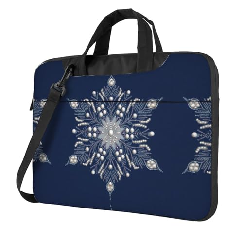 Pochette PC 15,6 pouces flocon de neige pour les trajets et le bureau