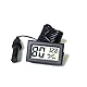 Ytian LCD-Tuner, digital, integriert, Thermometer, Hygrometer, mit externer Sonde, für Brutmaschine, Aquarium, Geflügel, Reptilien, Schwarz