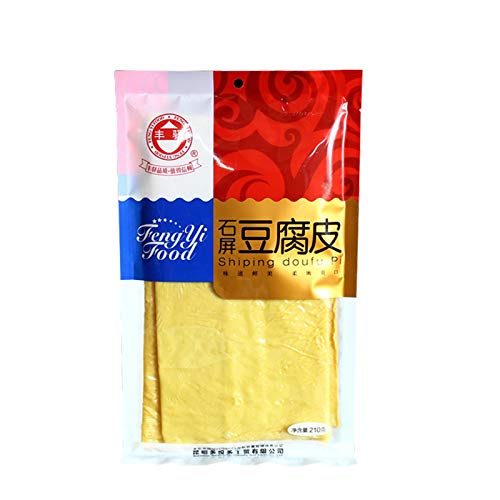 Tofu skin 210g YunNan specialty snacks, dry goods, soy products, yuba, Dried Fried Soybean Tofu Skin Vegan Food, Vegetarian, non-GMO(210g/7.4oz) è±†è…çš®Doufupi Youdoupi
