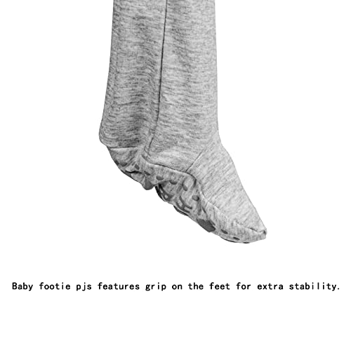 Bamboo Zipper Baby Footie Pajama,Newborn Boy Sleepers Soft Long Sleeve One Piece Romper #TOP5