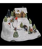 Wenn es Nacht wird, leuchten überall in den Gebäuden, funkeln und schillern in allen Splitter an den Feiertagen für die richtige Atmosphäre. Maße: 25 x 19 x 17 cm.