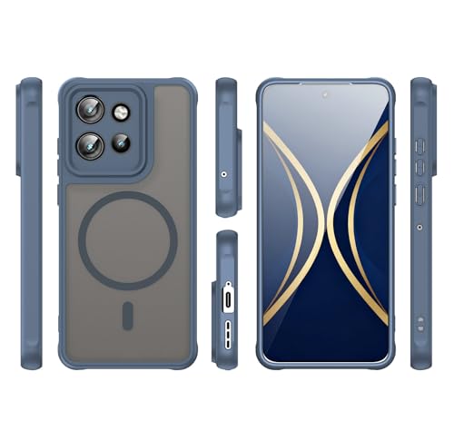 Image of Compatible with Motorola ThinkPhone 25 Case Cover,Compatible with MagSafe,Anti-Fall,Compatible with Motorola Edge 60 Neo XT2509-1 Cell Protective Phone Case Blue