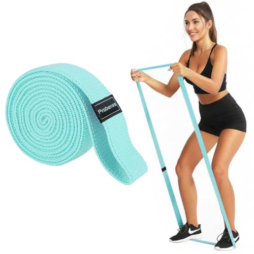 Proberos® Resistance Band for Workout-6.6 Feet, 24 LBS, Band for Exercise At Home, Fabric Exercise Bands for Workout, Stretching, Yoga, Physical Therapy & Full-Body Workouts, Green