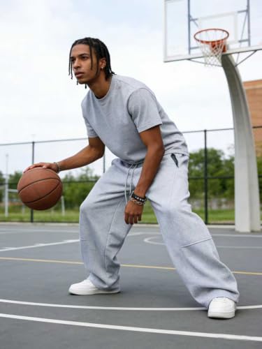 Image of Mens Baggy Sweatpants Casual Wide Leg Pants