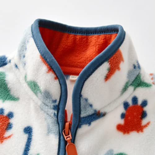 Toddler Boys' Full Zipper Fleece Printed jacket3