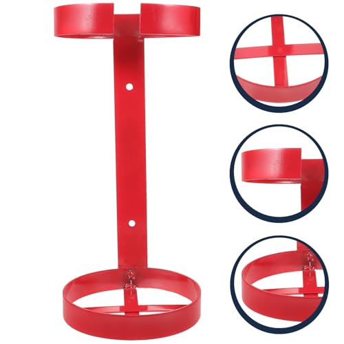 Porte-extincteur 5-6 kg Alipis double anneau en métal pour fixation murale - 6