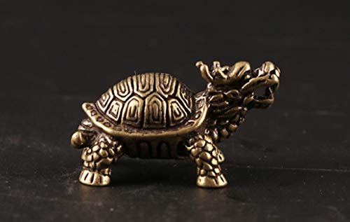 Estatua Decorativa Feng Shui Dragón Tortuga de Latón miniatura 3