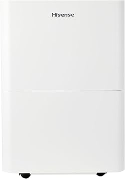 Hisense 35 Pint Compact Portable Dehumidifier with Slide-Out Bucket, Energy Efficient Quiet Humidity Absorber for Bathroom Bedroom Garage Attic Home Crawl Space, 3000 Sq. Ft.