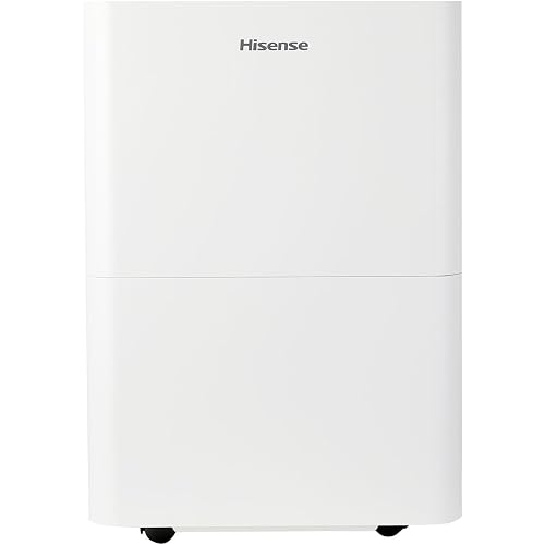 Hisense 35 Pint Compact Portable Dehumidifier with Slide-Out Bucket, Energy Efficient Quiet Humidity Absorber for Bathroom Bedroom Garage Attic Home Crawl Space, 3000 Sq. Ft.