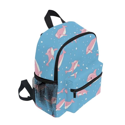 Pink Dolphins Kids Backpack for Girls Boys School Bookbag Toddler Preschool Kindergarten Back Pack Children School Bag Rucksack2