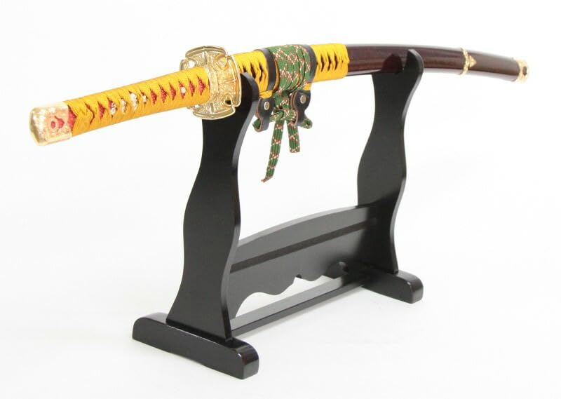 模造刀戦国シリーズ源義経太刀大刀竜刀身 刀置きセット 日本刀美術刀剣