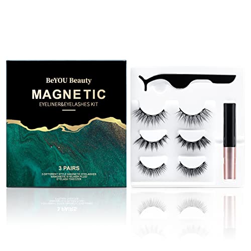 2022 Updated Magnetic Eyelashes, Magnetic Eyelashes Kit 3D and 5D different Lengths&Densities Magnetic Eyelashes Magneti