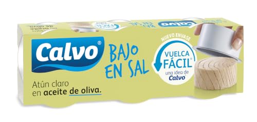 Calvo Atún Claro en Aceite de Oliva Bajo en Sal Pack3 x 65g