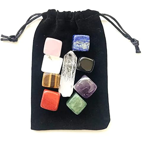 JSJSYO Chakra Crystals Set of 9 Pieces Chakra Healing Crystal Stones,Chakra Gifts for Women and Men for Crystal Healing and Meditation,Relaxation,Decor Cover