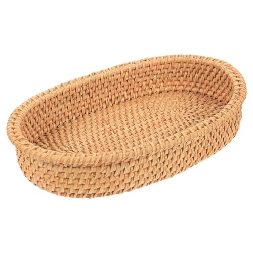 PRETYZOOM Cutlery Storage Basket Storage Trays for Organizing Snack Container Kitchen Utensils Decorative Shelves Decorative Trays Decorative Storage Baskets Small Basket Rattan