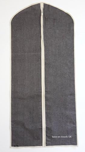 Save On Goods UK Suit, dress, clothes garment cover carrier.Large,long heavy duty fabric,durable travel hanging storage bag