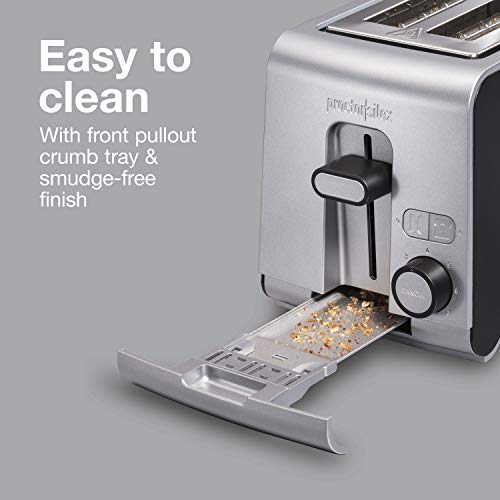 Proctor Silex 2 Slice Toaster With Extra Wide Slots, Sure-Toast Technology, Shade Selector & Bagel Setting, Black And Silver (22302) #TOP2