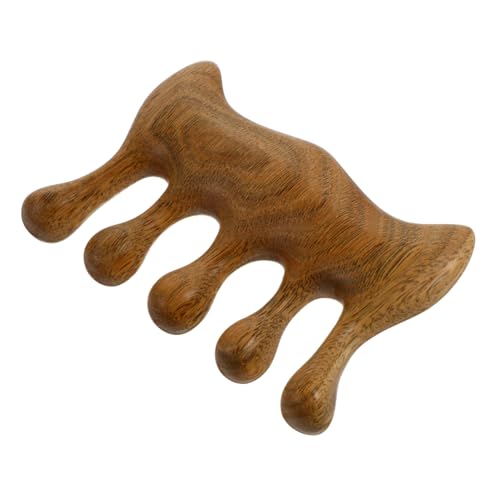 WOFASHPURET Natural Wood Massage Comb Portable Multi-functional Smooth Scalp Care Tool
