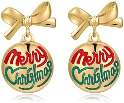 Christmas Drop Dangle Earrings Sets Long Jingle Bell Earrings For Women Xmas Jewelry Christmas Snowman Santa Claus Christmas Tree Earrings