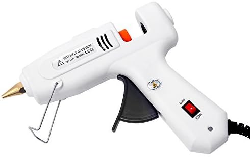 Dahan Hot Glue Gun Full Size Dual Temp (Not Mini) 60W 100W High Temp Heavy Duty White Glue Gun with 10pcs Glue Sticks for DIY Crafts Holiday Decoration/Gifts Arts Fixing Household Items Sealing and Qu