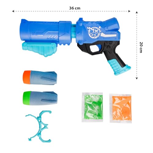 Image of Funskool Color Clash Atomic Launcher, Color Gun for Holi, Eco Friendly, Outdoor Games Toy Gun for Boys, Best Gift for Kids 8 Year Old and Above