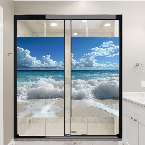 Película de privacidad para ventana con ondas grandes, 2 piezas 17.7x23.6 in miniatura 5